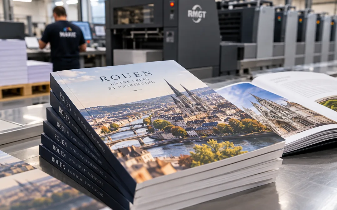 Impression de livre pour un projet éditorial à Rouen par Imprimerie Marie